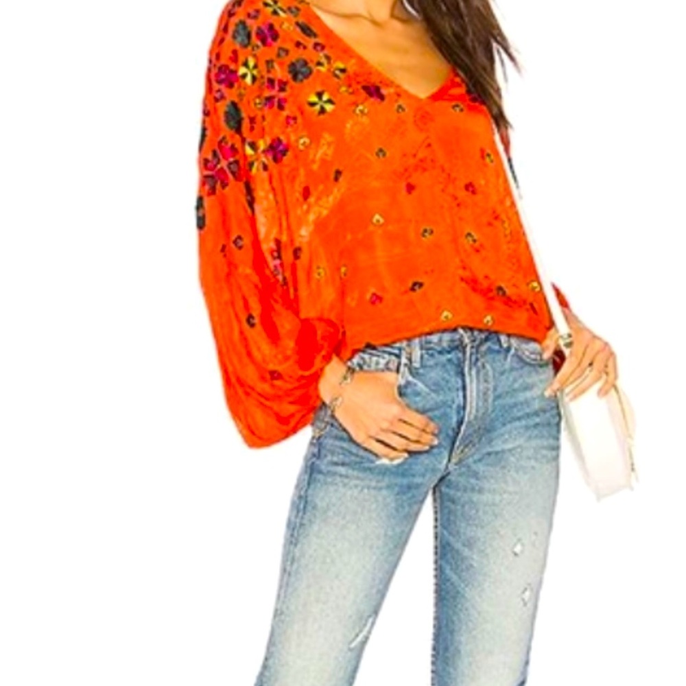 Free People embroidered blouse